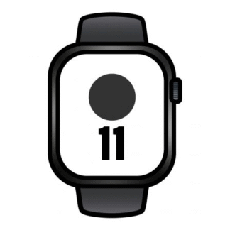 Apple watch series 11/ gps/ cellular/ 46mm/ titanio negro pizarra/ correa deportiva negro pizarra (m/l)
