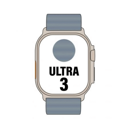Apple watch ultra 3 gps/ cellular 49mm caja de titanio natural/ correa ocean azul naútico