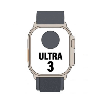 Apple watch ultra 3/ gps/ cellular/ 49mm/ caja titanio negro/ correa loop alpine negra l