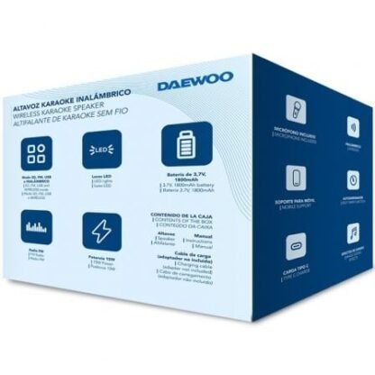 Altavoz con bluetooth daewoo karaoke dw3008/ 15w/ 1.0 - Imagen 4
