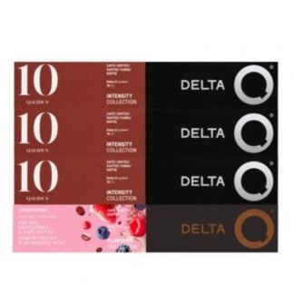 Cápsula delta combo qualidus + frutos silvestres & espumante del para cafeteras delta/ caja de 40