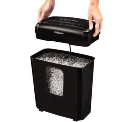 Destructora fellowes 6m/ minicorte de 4 x 12mm/ negra - Imagen 4