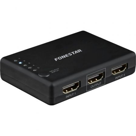 Conmutador hdmi fonestar fo-22sw51/ 5 entradas-1 salida