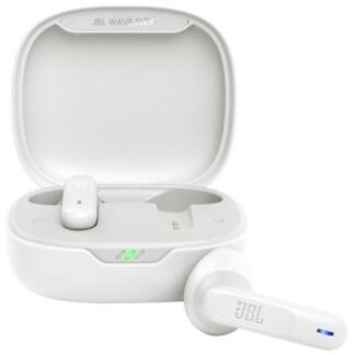 Auriculares bluetooth jbl wave flex con estuche de carga/ autonomía 8h/ blancos
