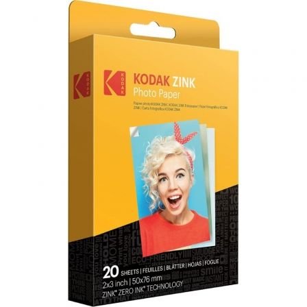 Papel fotográfico para cámara printomatic y step touch kodak zink/ 2"x3"/ 20g/ 20 hojas - Imagen 2