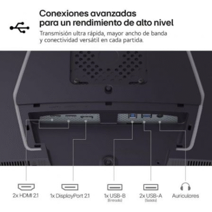 Monitor gaming lg ultragear 27g850a-b 27"/ 4k/ 1ms/ 240hz/ ips/ regulable en altura/ morado grisáceo - Imagen 4