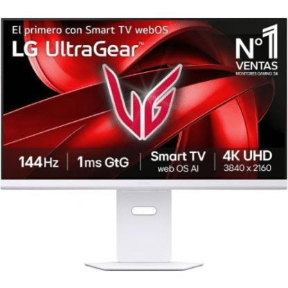 Monitor gaming lg ultragear 32g810sa-w 32"/ 4k/ multimedia/ 1ms/ 144hz/ ips/ regulable en altura/ blanco
