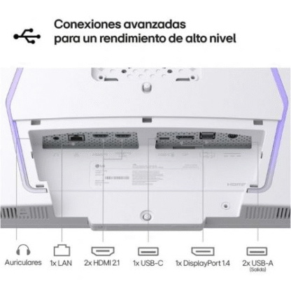 Monitor gaming lg ultragear 32g810sa-w 32"/ 4k/ multimedia/ 1ms/ 144hz/ ips/ regulable en altura/ blanco - Imagen 5
