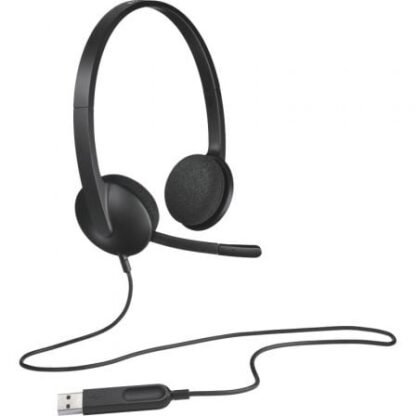 Auriculares logitech h340/ con micrófono/ usb/ negros - Imagen 2
