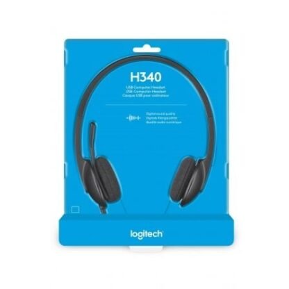 Auriculares logitech h340/ con micrófono/ usb/ negros - Imagen 4