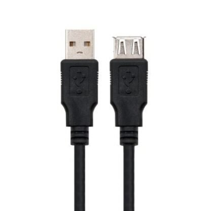 Cable alargador usb 2.0 nanocable 10.01.0202-bk/ usb macho - usb hembra/ 1m/ negro - Imagen 2