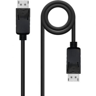 Cable displayport 1.4 8k nanocable 10.15.2800/ displayport macho - displayport macho/ 50cm/ certificado/ negro