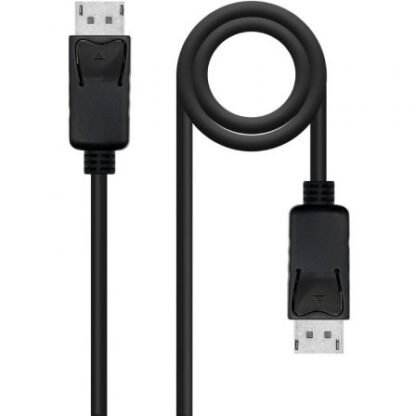 Cable displayport 1.4 8k nanocable 10.15.2800/ displayport macho - displayport macho/ 50cm/ certificado/ negro