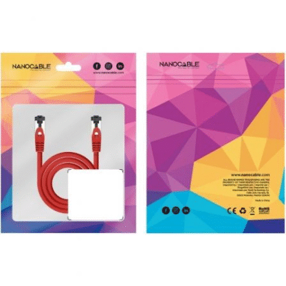 Cable de red rj45 sstp nanocable 10.20.2000-r cat.8.1/ 50cm/ rojo - Imagen 2