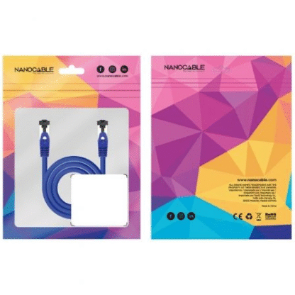 Cable de red rj45 sstp nanocable 10.20.2001-bl cat.8.1/ 1m/ azul - Imagen 2