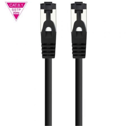 Cable de red rj45 sstp nanocable 10.20.2002-bk cat.8.1/ 2m/ negro - Imagen 2