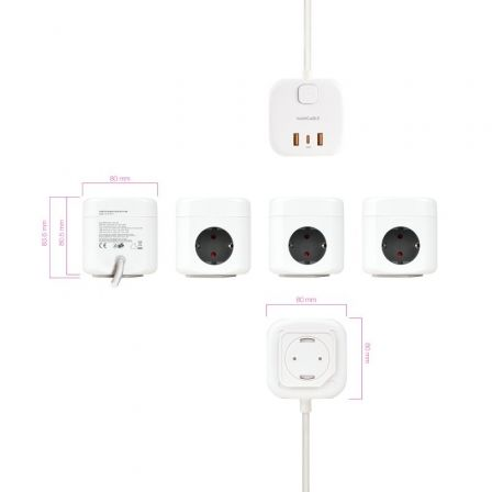 Regleta nanocable 10.37.0011/ 3 tomas de corriente/ 2 usb - 1 usb tipo-c/ cable 1.4m/ blanca - Imagen 3