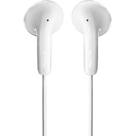 Auriculares intrauditivos ngs cross flip/ con micrófono/ jack 3.5/ blancos - Imagen 3