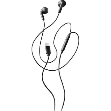 Auriculares intrauditivos ngs cross glide/ con micrófono/ usb tipo-c/ negros - Imagen 2