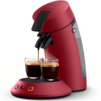 Cafetera de cápsulas philips senseo original plus csa210/91/ compatible cápsulas senseo/ roja