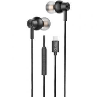Auriculares intrauditivos qubo au-300c/ con micrófono/ usb tipo-c/ negros