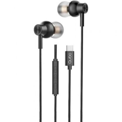 Auriculares intrauditivos qubo au-300c/ con micrófono/ usb tipo-c/ negros