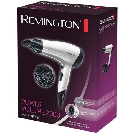 Secador remington power volume 2000/ 2000w/ iónico/ blanco - Imagen 2
