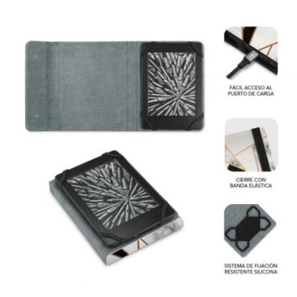 Funda para libro electrónico subblim 1ec011 clever ebook case 6" mármol negro - Imagen 2