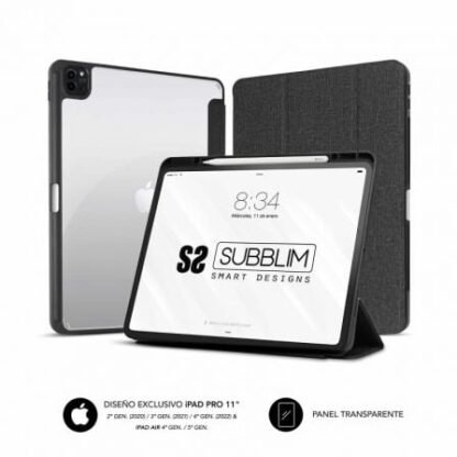 Funda subblim clear shock para tablet ipad pro 11" 2020-2022/ negra