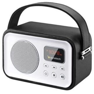 Radio portátil sunstech rpbt450/ a pilas/ negra