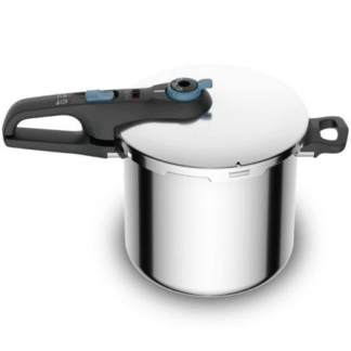 Olla a presión tefal secure trendy p2584401/ ø25cm/ 8l/ acero inoxidable/ apta para inducción