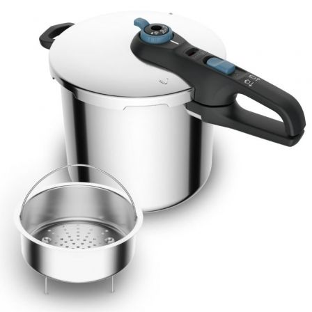 Olla a presión tefal secure trendy p2584401/ ø25cm/ 8l/ acero inoxidable/ apta para inducción - Imagen 2
