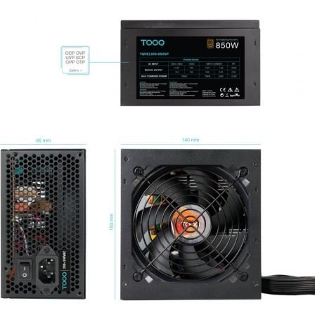 Fuente de alimentación tooq tqhelios-850sp/ 850w/ ventilador 12cm/ 80 plus bronze - Imagen 4