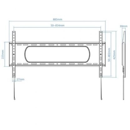 Soporte de pared tooq lp1090f-b para tv de 43-90"/ hasta 80kg - Imagen 2
