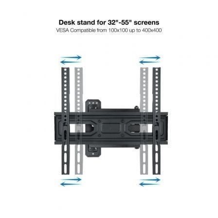 Soporte de pared giratorio/ inclinable/ nivelable tooq lp7843tn-b para tv de 32-55"/ hasta 35kg - Imagen 2