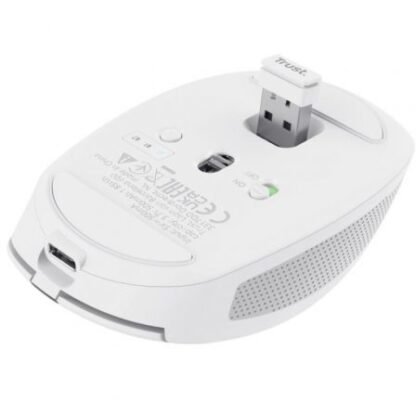 Ratón inalámbrico por bluetooth trust ozaa compact wireless/ batería recargable/ hasta 3200 dpi/ blanco - Imagen 5