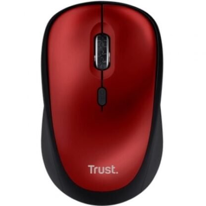 Ratón mini inalámbrico trust yvi+ silent/ hasta 1600 dpi/ rojo - Imagen 2