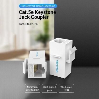 Adaptador conector rj45 vdd-b07-w cat5 utp/ rj45 hembra - rj45 hembra/ blanco - Imagen 3