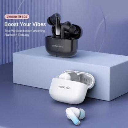 Auriculares bluetooth vention elf e04 nbiw0 con estuche de carga/ autonomía 6h/ blancos - Imagen 2