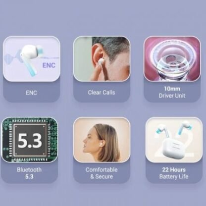 Auriculares bluetooth vention elf e04 nbiw0 con estuche de carga/ autonomía 6h/ blancos - Imagen 3