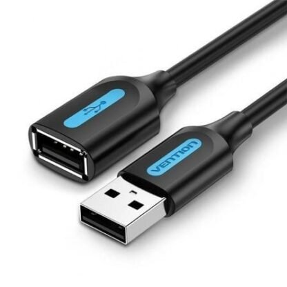 Cable alargador usb 2.0 vention cbibj/ usb macho - usb hembra/ 480mbps/ 5m/ negro