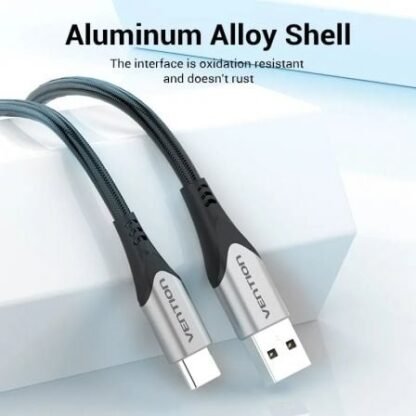 Cable usb 2.0 tipo-c vention codhi/ usb tipo-c macho - usb macho/ hasta 60w/ 480mbps/ 3m/ gris - Imagen 2