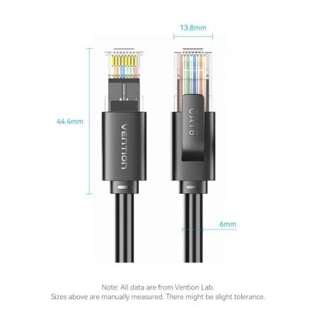 Cable de red rj45 utp vention ibrbj cat.6/ 5m/ negro - Imagen 4