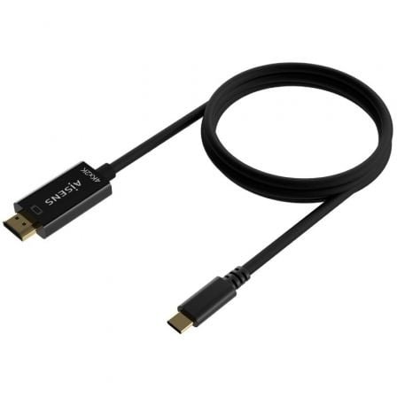 Cable conversor hdmi 4k aisens a109-0623/ usb tipo-c macho - hdmi macho/ hasta 27w/ 1250mbps/ 80cm/ negro - Imagen 2