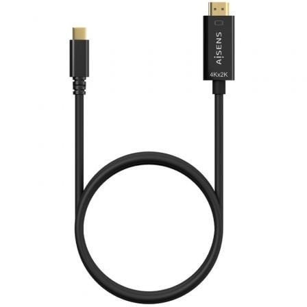 Cable conversor hdmi 4k aisens a109-0623/ usb tipo-c macho - hdmi macho/ hasta 27w/ 1250mbps/ 80cm/ negro - Imagen 3