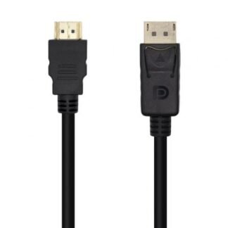 Cable conversor aisens a125-0460/ displayport macho - hdmi macho/ hasta 5w/ 2300mbps/ 3m/ negro
