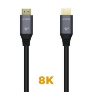 Cable hdmi 2.1 8k aisens a150-0429/ hdmi macho - hdmi macho/ 3m/ gris negro