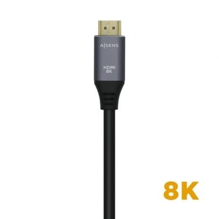 Cable hdmi 2.1 8k aisens a150-0429/ hdmi macho - hdmi macho/ 3m/ gris negro - Imagen 2