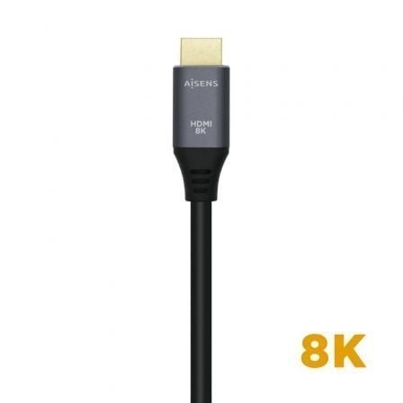 Cable hdmi 2.1 8k aisens a150-0429/ hdmi macho - hdmi macho/ 3m/ gris negro - Imagen 3