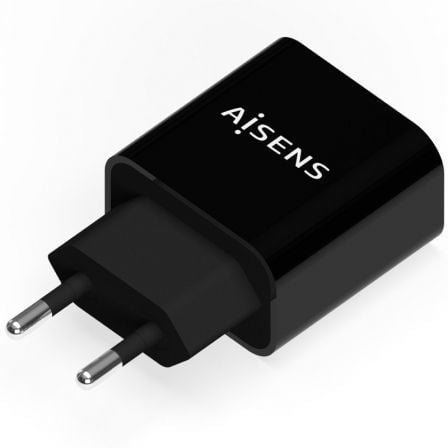 Cargador de pared aisens a110-0538/ 1xusb tipo-c pd3.0/ 20w/ negro - Imagen 2